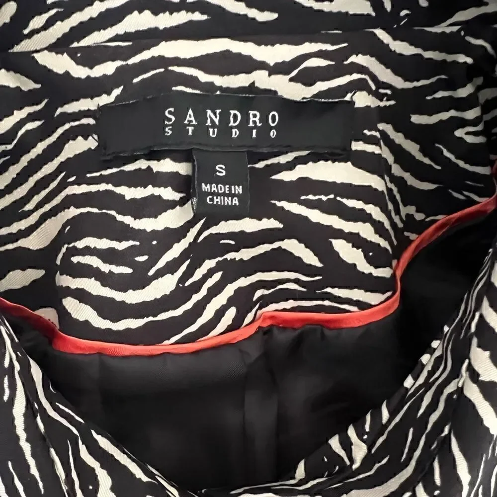 Sandro Studio Animal Print Jacket - Picture 5 of 7